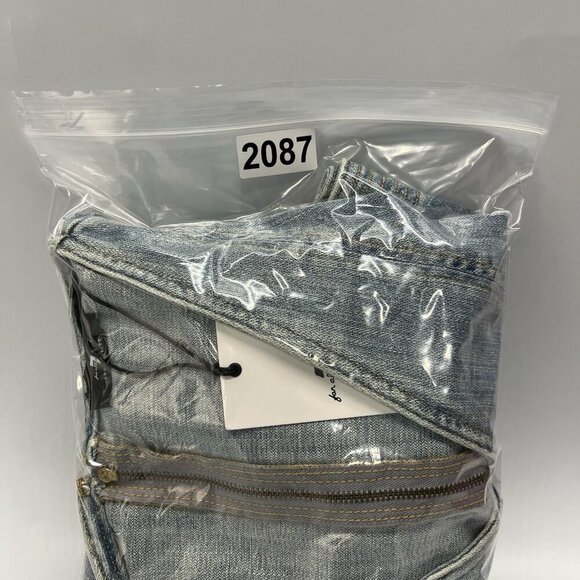 7 For All Mankind Denim Patch Pocket Mini Dress Size Small Belted Festival Party - Picture 15 of 15